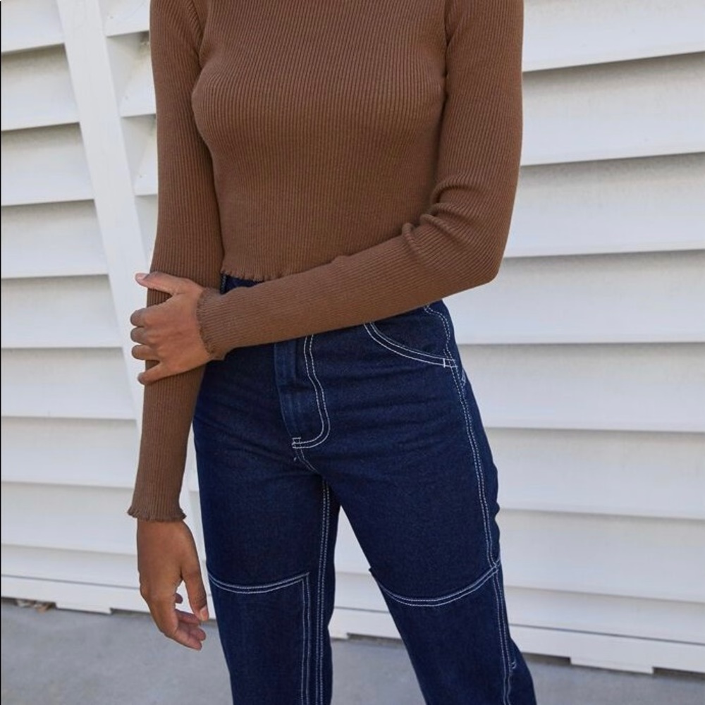 brandy melville/ john galt brown sweater top